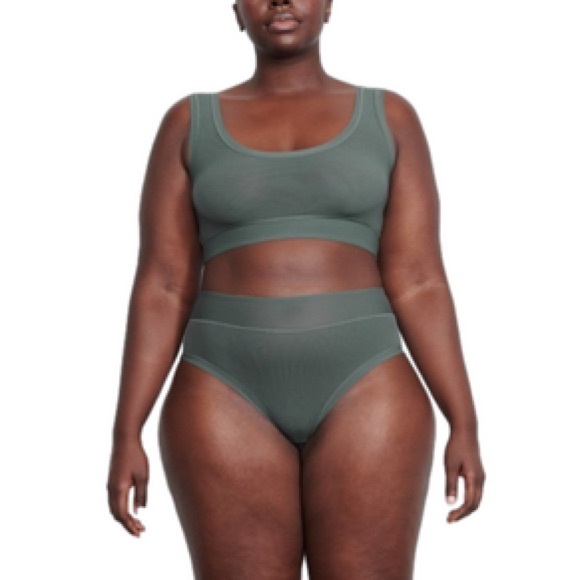 SKIMS Blue Summer Mesh Scoop Bralette - Picture 2 of 10